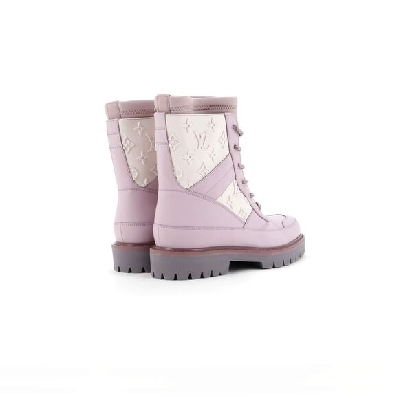 Louis Vuitton Men's Landscape Ankle Boots Monogram Embossed Rubber Neutral, Pink - Picture 3 of 5